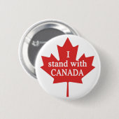 Ik sta achter Canada Ronde Button 5,7 Cm (Voorkant /achterkant)