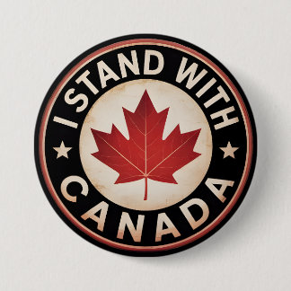Ik sta achter Canada Ronde Button 7,6 Cm
