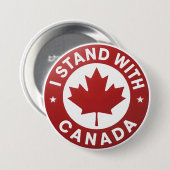Ik sta achter Canada Ronde Button 7,6 Cm (Voorkant /achterkant)