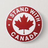 Ik sta achter Canada Ronde Button 7,6 Cm (Voorkant)