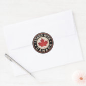 Ik sta achter Canada Ronde Sticker (Envelop)