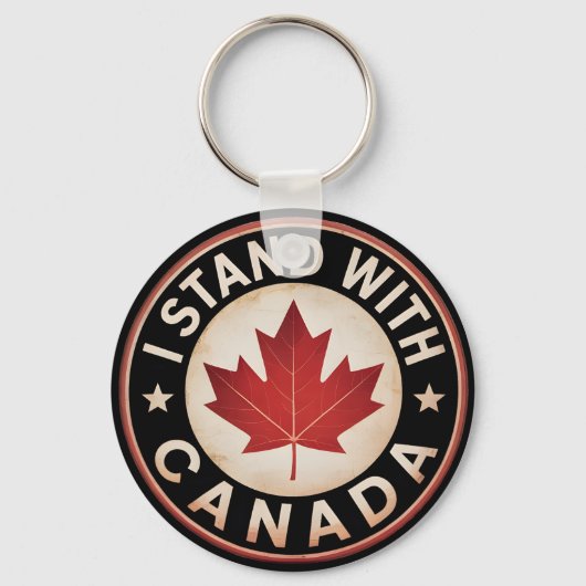 Ik sta achter Canada Sleutelhanger (Voorkant)