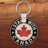 Ik sta achter Canada Sleutelhanger (Achterkant)