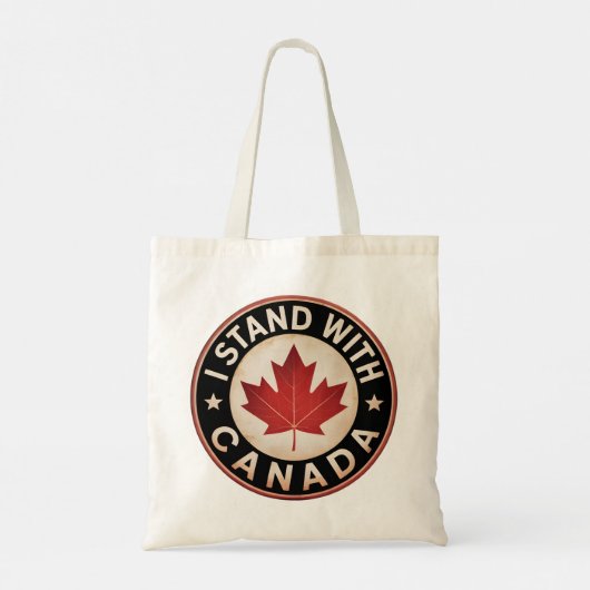Ik sta achter Canada Tote Bag (Achterkant)
