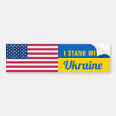 Ik sta achter de Amerikaanse Amerikaanse vlag in O Bumpersticker (Voorkant)
