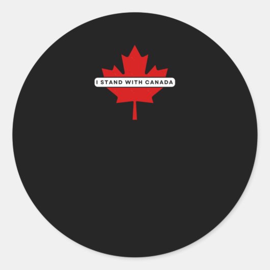 Ik sta achter de Canadese Sticker (Voorkant)