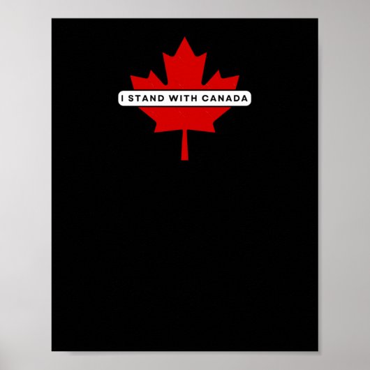 Ik sta achter de Canadese Sticker Poster (Voorkant)