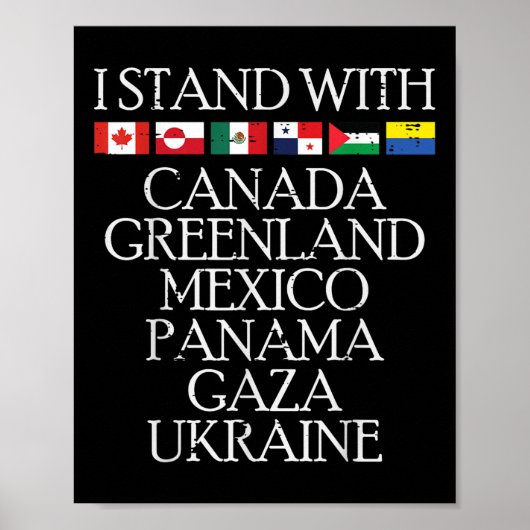 Ik sta achter de Mannen van Canda Greenland Mexico Poster (Voorkant)