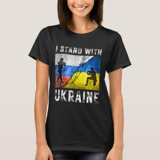 Ik sta achter de Oekraïense Amerikaanse kaart T-shirt