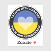 Ik sta achter de Oekraïense anti-oorlogssticker Sticker (Vel)