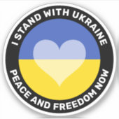 Ik sta achter de Oekraïense anti-oorlogssticker Sticker (Voorkant)