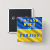 Ik sta achter de Oekraïense Button voor vrijheid (Voorkant /achterkant)