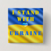 Ik sta achter de Oekraïense Button voor vrijheid (Voorkant)