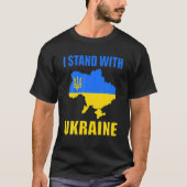Ik sta achter de Oekraïense kaart en de Oekraïense T-shirt (Voorkant)