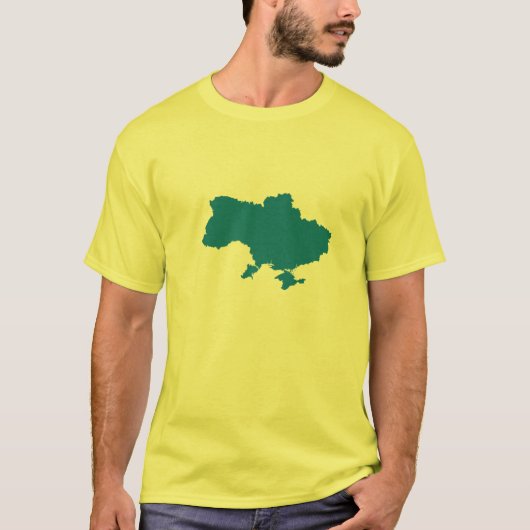 Ik sta achter de Oekraïense kaart T-shirt (Voorkant)