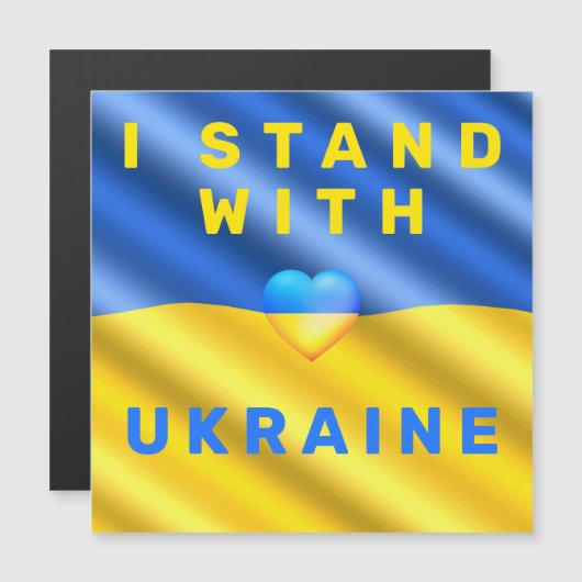 Ik sta achter de Oekraïense Magnetic Kaart Support (Voorkant / Achterkant)