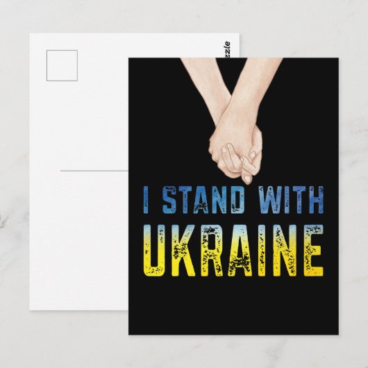 Ik sta achter de Oekraïense Shirt om de Oekraïense Briefkaart (Voorkant / Achterkant)