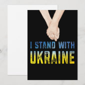 Ik sta achter de Oekraïense Shirt om de Oekraïense Feestdagenkaart (Voorkant / Achterkant)