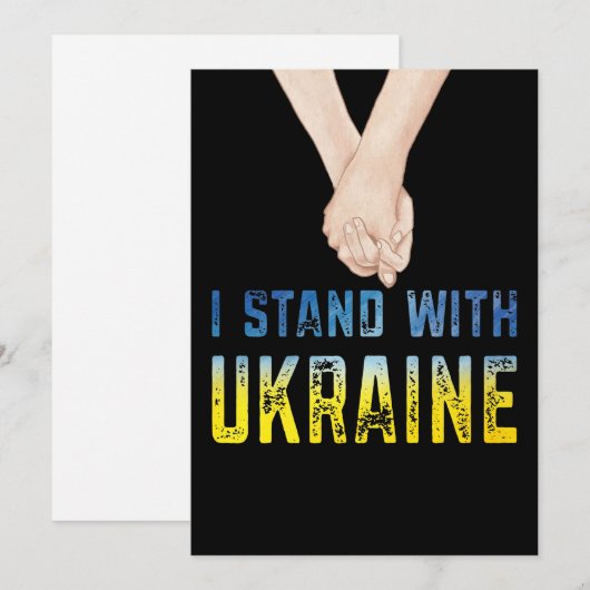 Ik sta achter de Oekraïense Shirt om de Oekraïense Feestdagenkaart (Voorkant / Achterkant)
