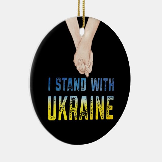 Ik sta achter de Oekraïense Shirt om de Oekraïense Keramisch Ornament (Rechts)