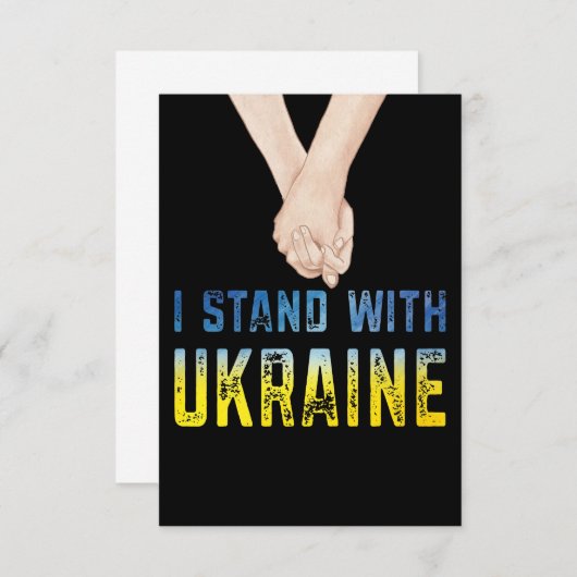 Ik sta achter de Oekraïense Shirt om de Oekraïense RSVP Kaartje (Voorkant / Achterkant)