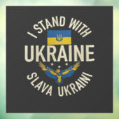 Ik sta achter de Oekraïense Slava Raamsticker (Vel 3)