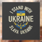 Ik sta achter de Oekraïense Slava Raamsticker (Vel 2)