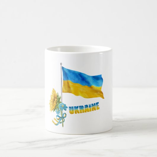 Ik sta achter de Oekraïense slogan Ukraine Support Koffiemok (Center)