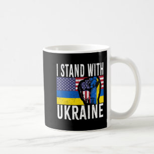 Ik sta achter de Oekraïense vlag Amerikaanse vlag Koffiemok