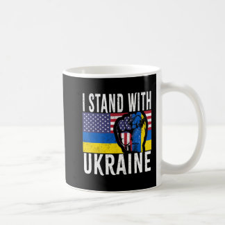 Ik sta achter de Oekraïense vlag Amerikaanse vlag  Koffiemok