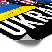 Ik sta achter de Oekraïense vlag Amerikaanse vlag  Poster (Hoek)
