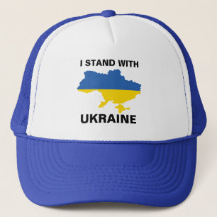 Ik sta achter de Oekraïense vlag en de Oekraïense  Trucker Pet