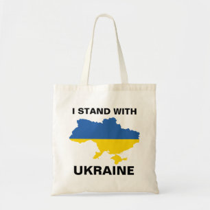 Ik sta achter de Oekraïense vlag en kaart Tas B