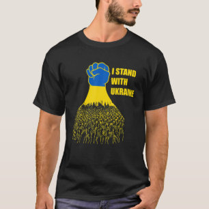 Ik sta achter de Oekraïense vlag Oekraïne sterk T-shirt