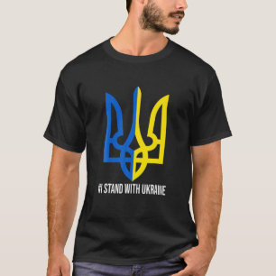 Ik sta achter de Oekraïense vlag om Oekraïne Oekra T-shirt