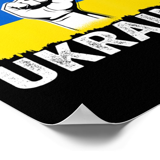 Ik sta achter de Oekraïense vlag om Oekraïne te st Poster (Hoek)