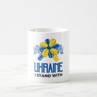 Ik sta achter de Oekraïense vlag - steun de Oekraï Koffiemok