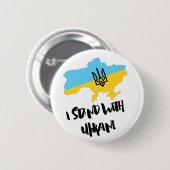 Ik sta achter de Oekraïense vlag - steun de Oekraï Ronde Button 5,7 Cm (Voorkant /achterkant)