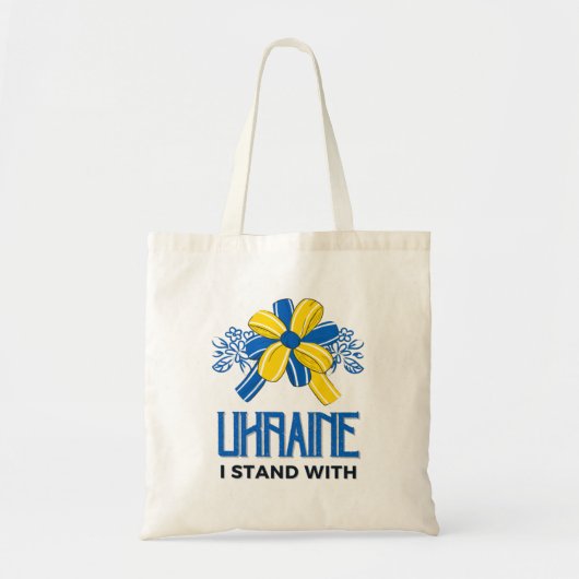 Ik sta achter de Oekraïense vlag - steun de Oekraï Tote Bag (Voorkant)