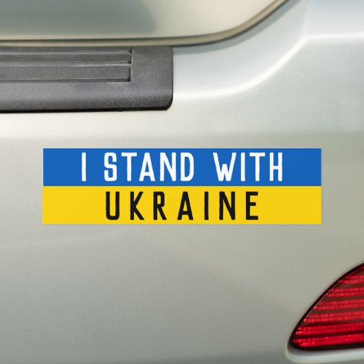 Ik sta achter de politieke Oekraïne Bumpersticker (Op auto)