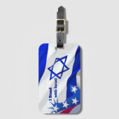 Ik sta achter de steun van Israël aan de Joodse Na Bagagelabel (Voorkant (verticaal))