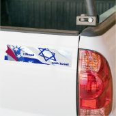 Ik sta achter de steun van Israël aan de Joodse Na Bumpersticker (Op Truck)