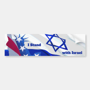 Ik sta achter de steun van Israël aan de Joodse Na Bumpersticker