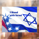Ik sta achter de steun van Israël aan de Joodse Na Raamsticker (Vel 2)