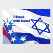 Ik sta achter de steun van Israël aan de Joodse Na Raamsticker (Vel)