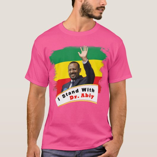 Ik sta achter Dr. Abiy Ahmed T-shirt (Voorkant)