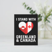 Ik sta achter Groenland en Canada Briefkaart (Staand voorkant)
