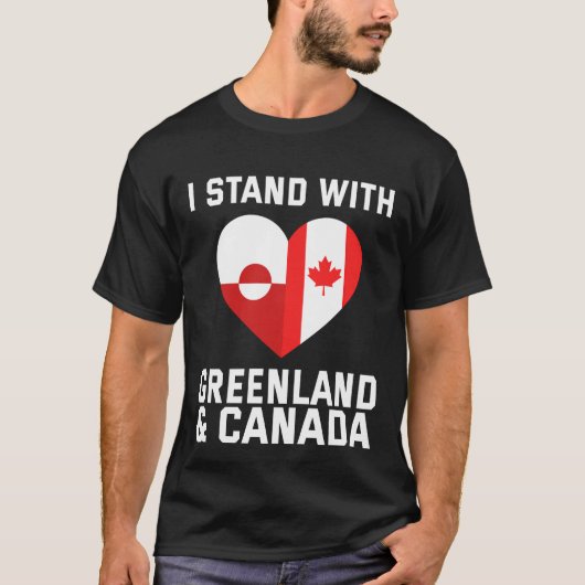 Ik sta achter Groenland en Canada T-shirt (Voorkant)