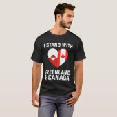 Ik sta achter Groenland en Canada T-shirt (Voorkant volledig)