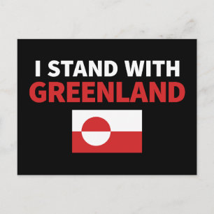 Ik Sta Achter Groenland Politieke Solidariteit Des Feestdagenkaart
